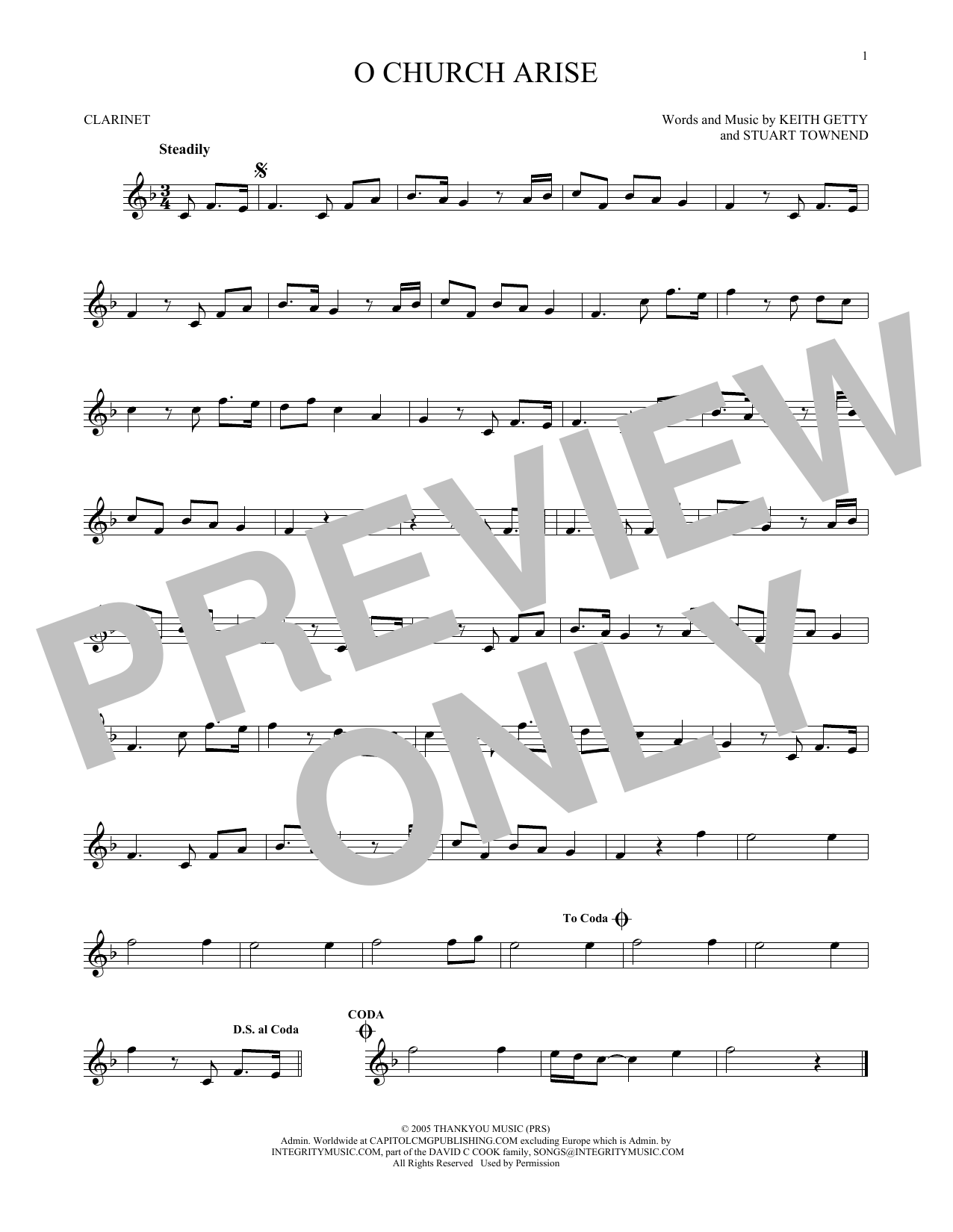 Keith & Kristyn Getty O Church Arise sheet music notes and chords. Download Printable PDF.