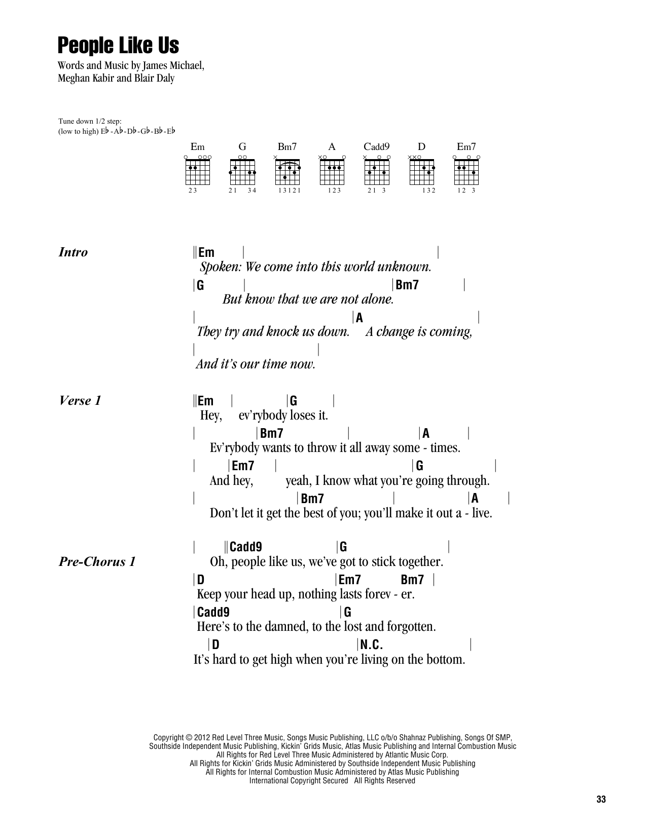 Kelly Clarkson People Like Us sheet music notes and chords. Download Printable PDF.