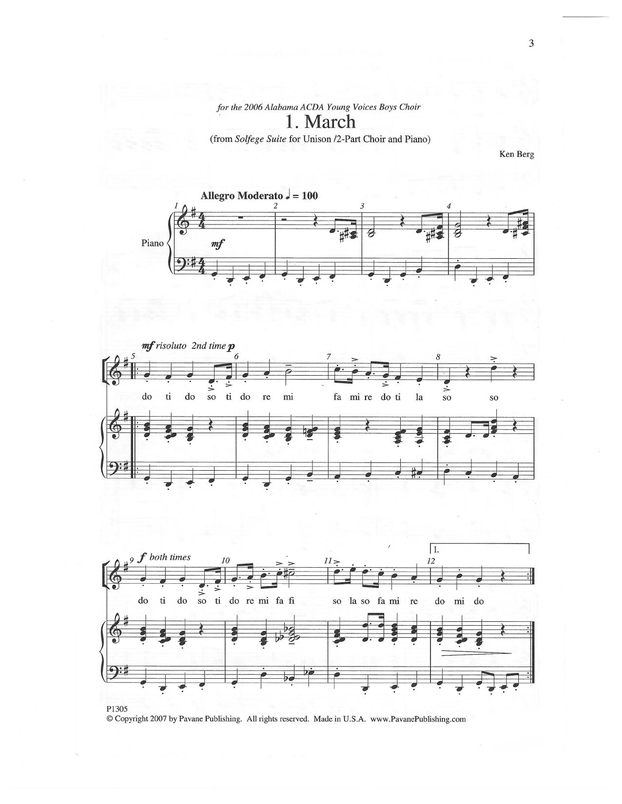 Learn to play Ken Berg March (from Ken Berg March (from
