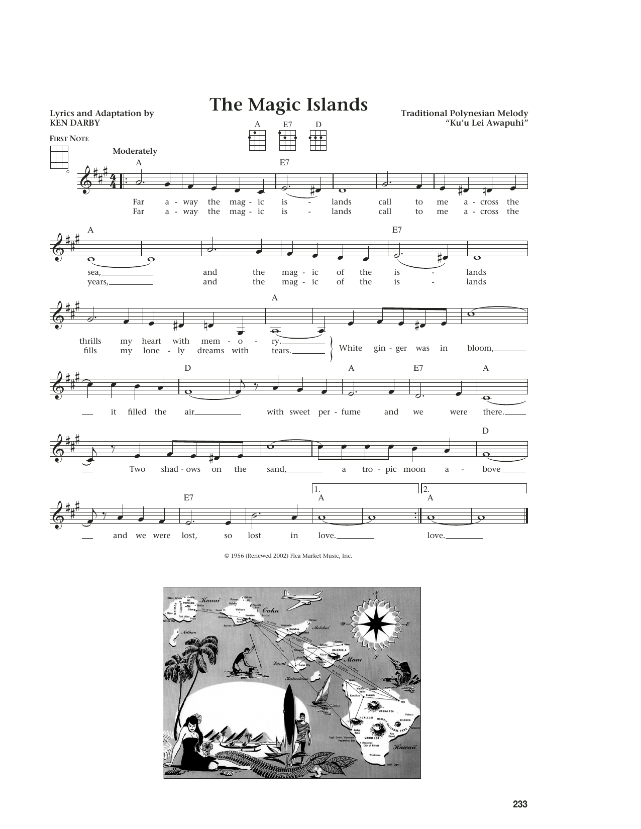 Learn to play Ken Darby The Magic Islands (from The Daily Ukulele) (arr. Liz and Jim Beloff) sheet music for Ukulele in minutes. Price: 5.9900$ Ken Darby The Magic Islands (from The Daily Ukulele) (arr. Liz and Jim Beloff) sheet music notes and chords arranged for Ukulele
