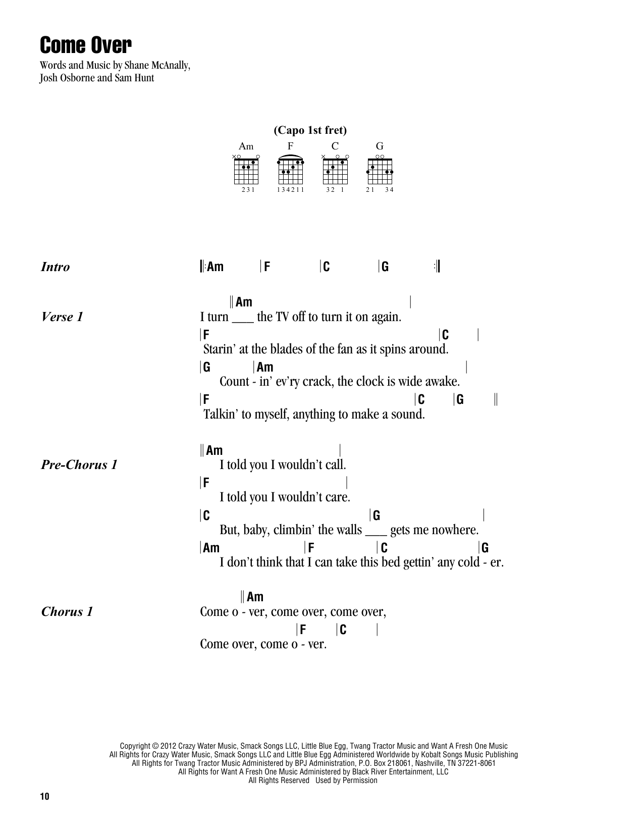 Learn to play Kenny Chesney Come Over sheet music for Guitar Chords/Lyrics in minutes. Price: 4.4900$ Kenny Chesney Come Over sheet music notes and chords arranged for Guitar Chords/Lyrics