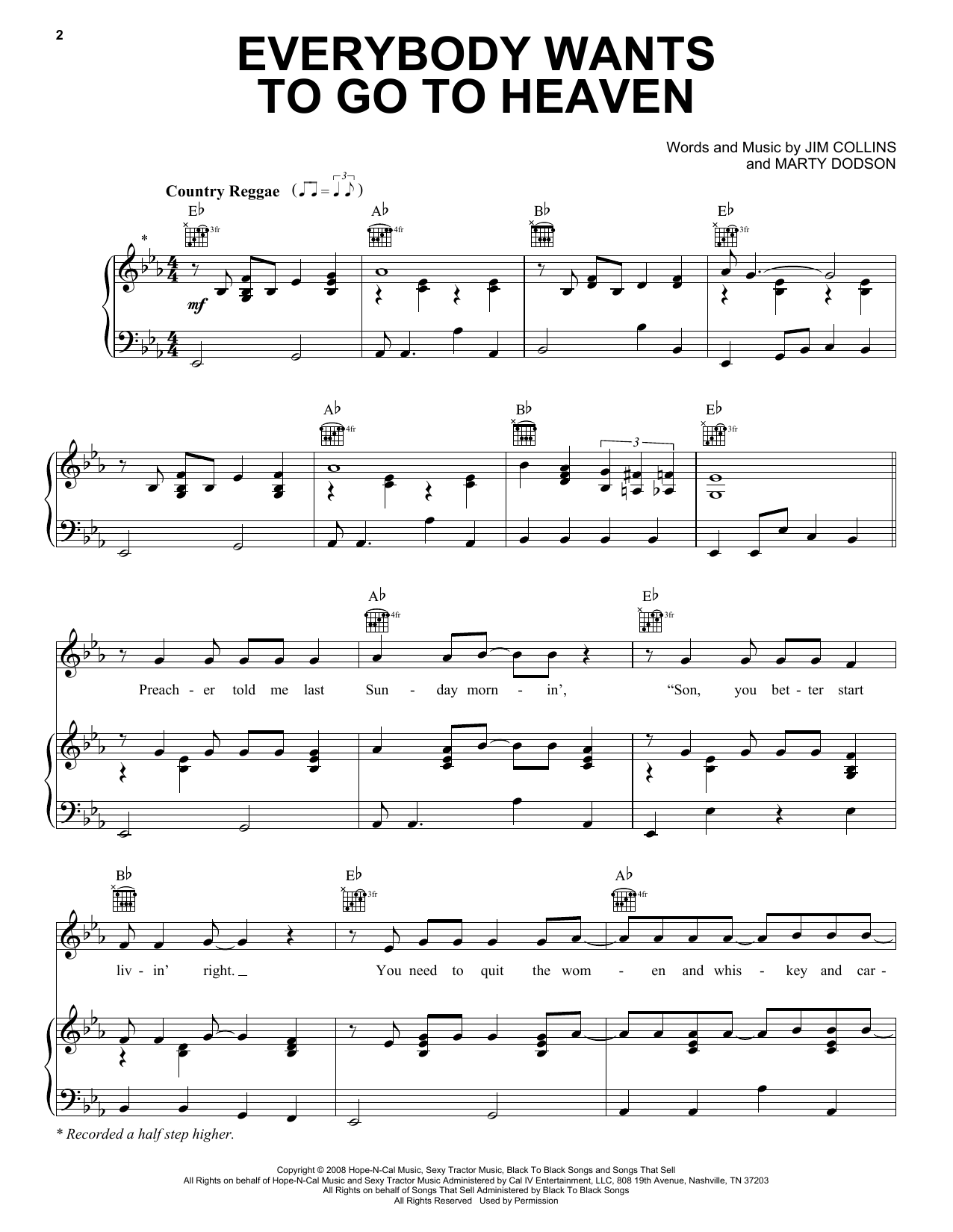 Kenny Chesney Everybody Wants To Go To Heaven sheet music notes and chords. Download Printable PDF.