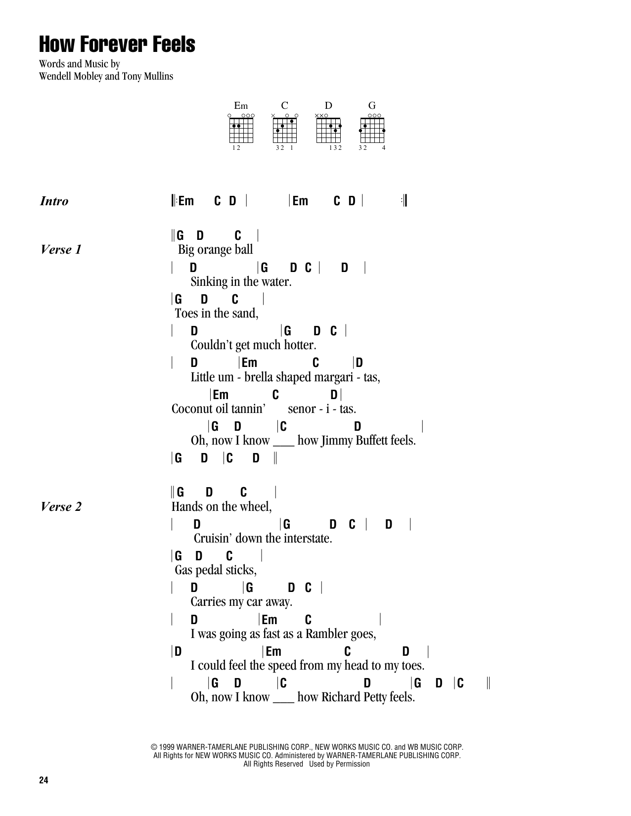 Kenny Chesney How Forever Feels sheet music notes and chords. Download Printable PDF.