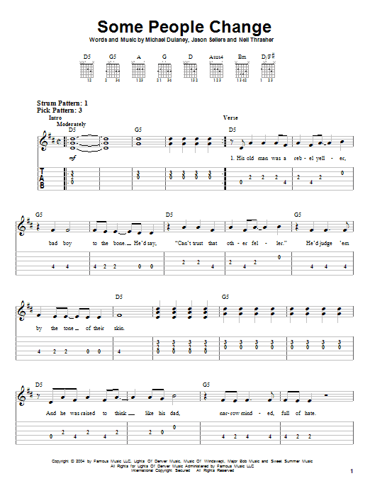 Kenny Chesney Some People Change sheet music notes and chords. Download Printable PDF.