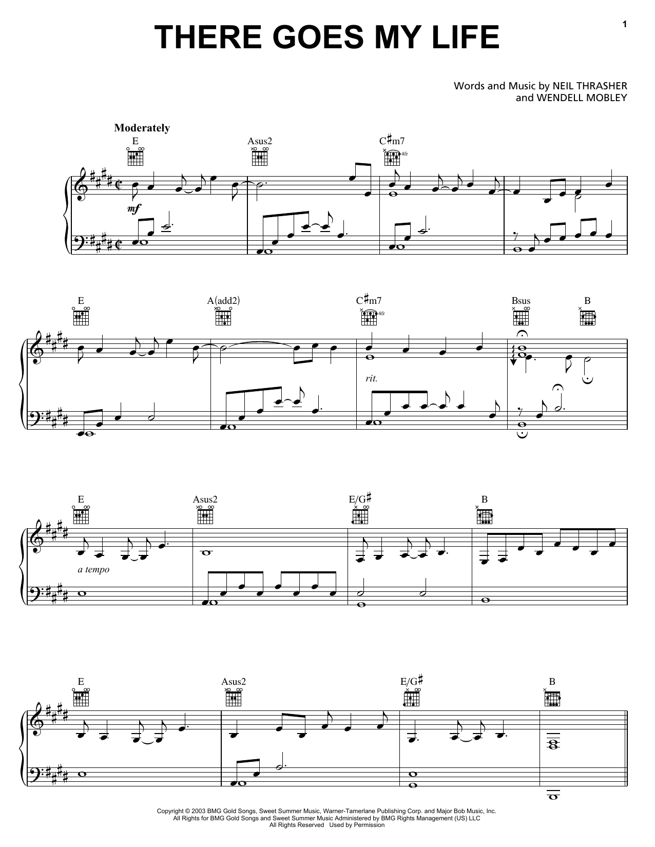 Kenny Chesney There Goes My Life sheet music notes and chords. Download Printable PDF.