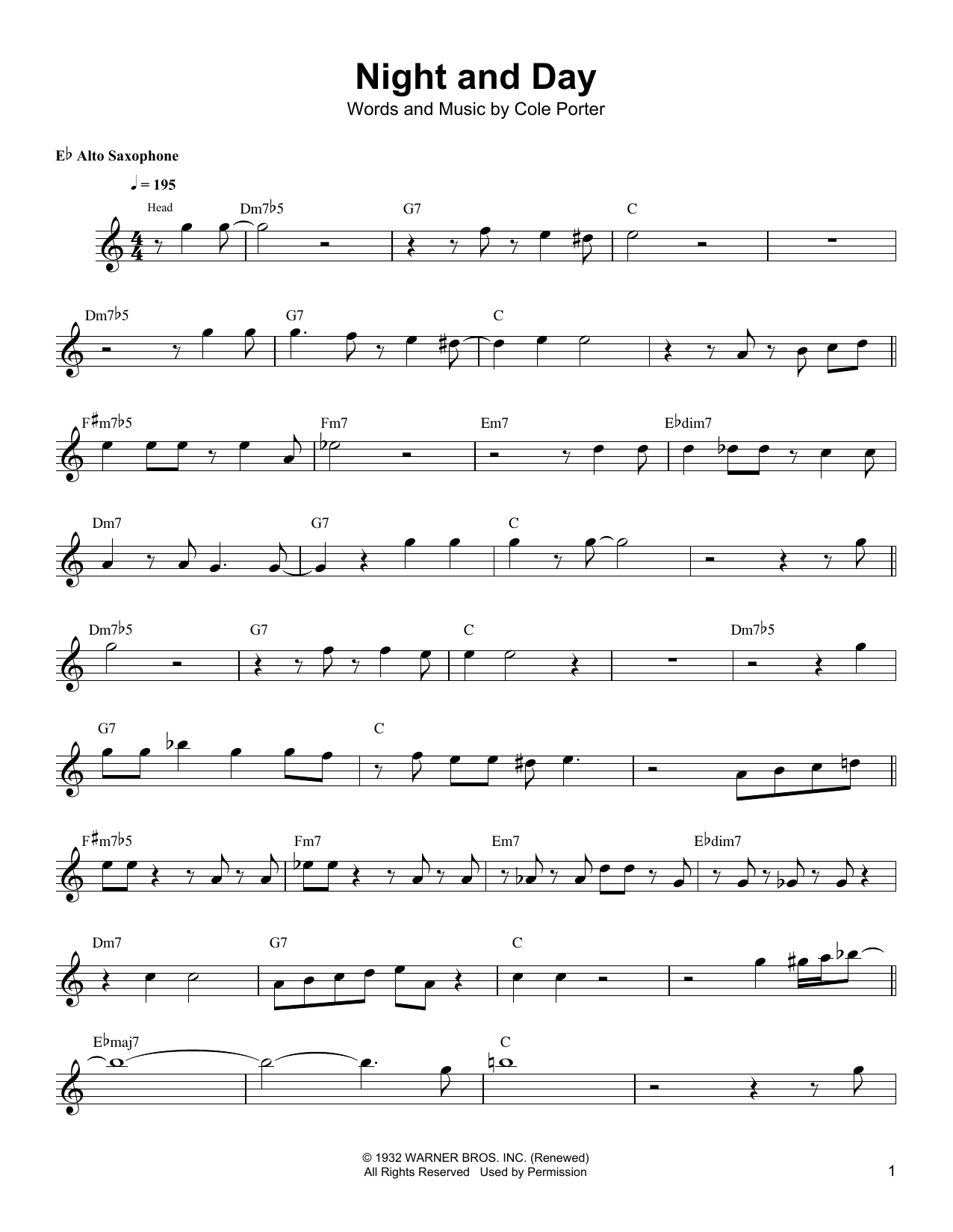Learn to play Kenny Garrett Night And Day sheet music for Alto Sax Transcription in minutes. Price: 6.9900$ Kenny Garrett Night And Day sheet music notes and chords arranged for Alto Sax Transcription