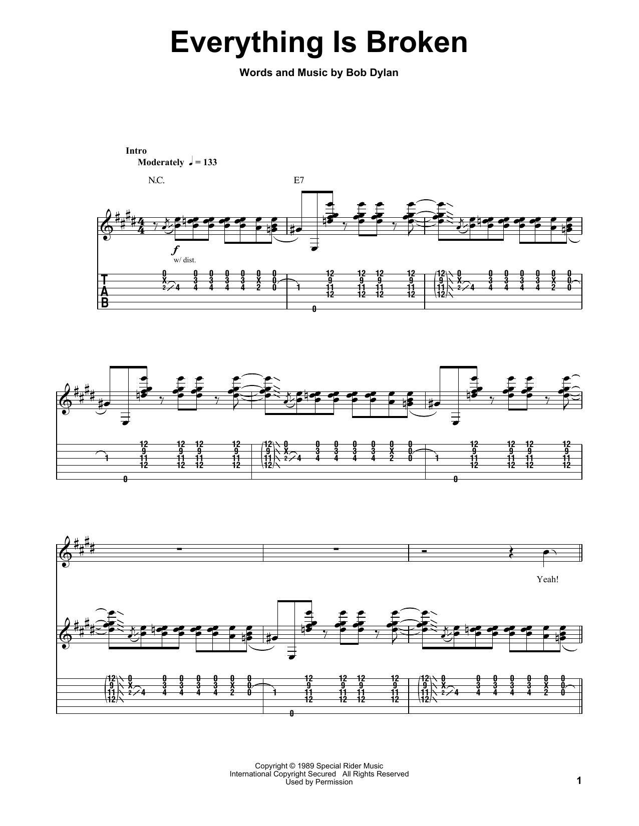 Kenny Wayne Shepherd Everything Is Broken sheet music notes and chords. Download Printable PDF.