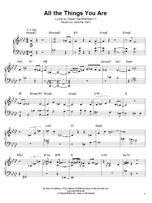 Learn to play Kenny Werner All The Things You Are sheet music for Piano Transcription in minutes. Price: 7.8900$ Kenny Werner All The Things You Are sheet music notes and chords arranged for Piano Transcription