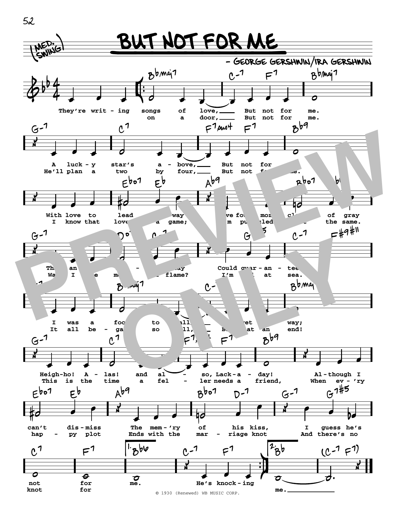 Ketty Lester But Not For Me (Low Voice) sheet music notes and chords. Download Printable PDF.