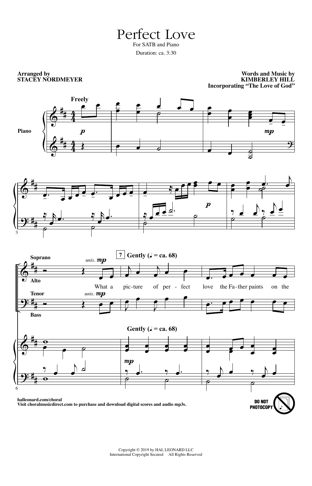 Kimberley Hill Perfect Love (arr. Stacey Nordmeyer) sheet music notes and chords. Download Printable PDF.