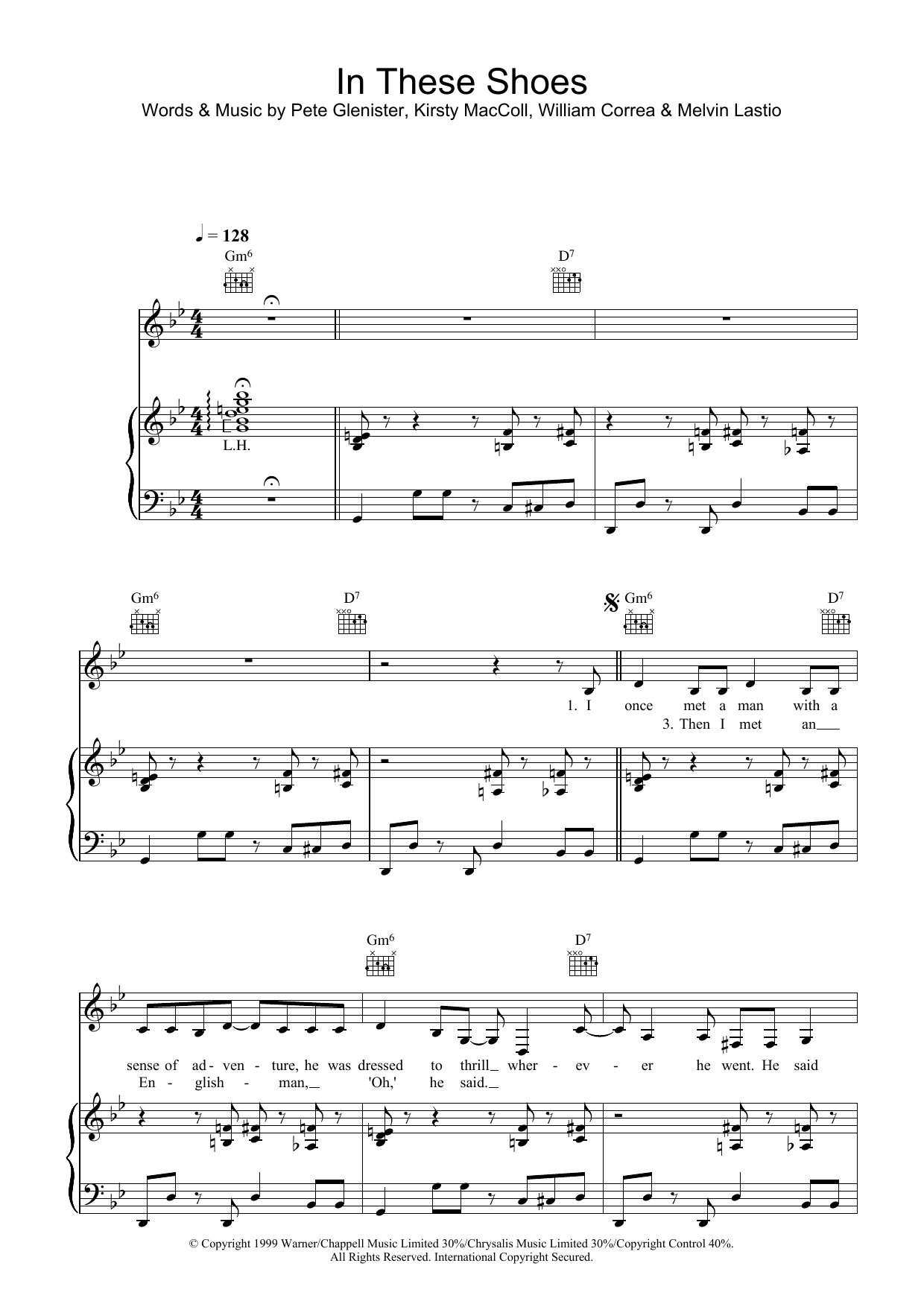 Kirsty MacColl In These Shoes sheet music notes and chords. Download Printable PDF.