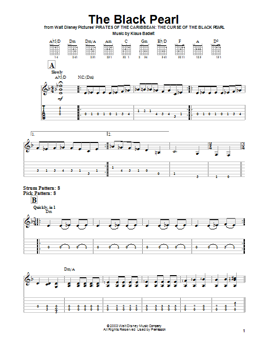 Klaus Badelt The Black Pearl sheet music notes and chords. Download Printable PDF.