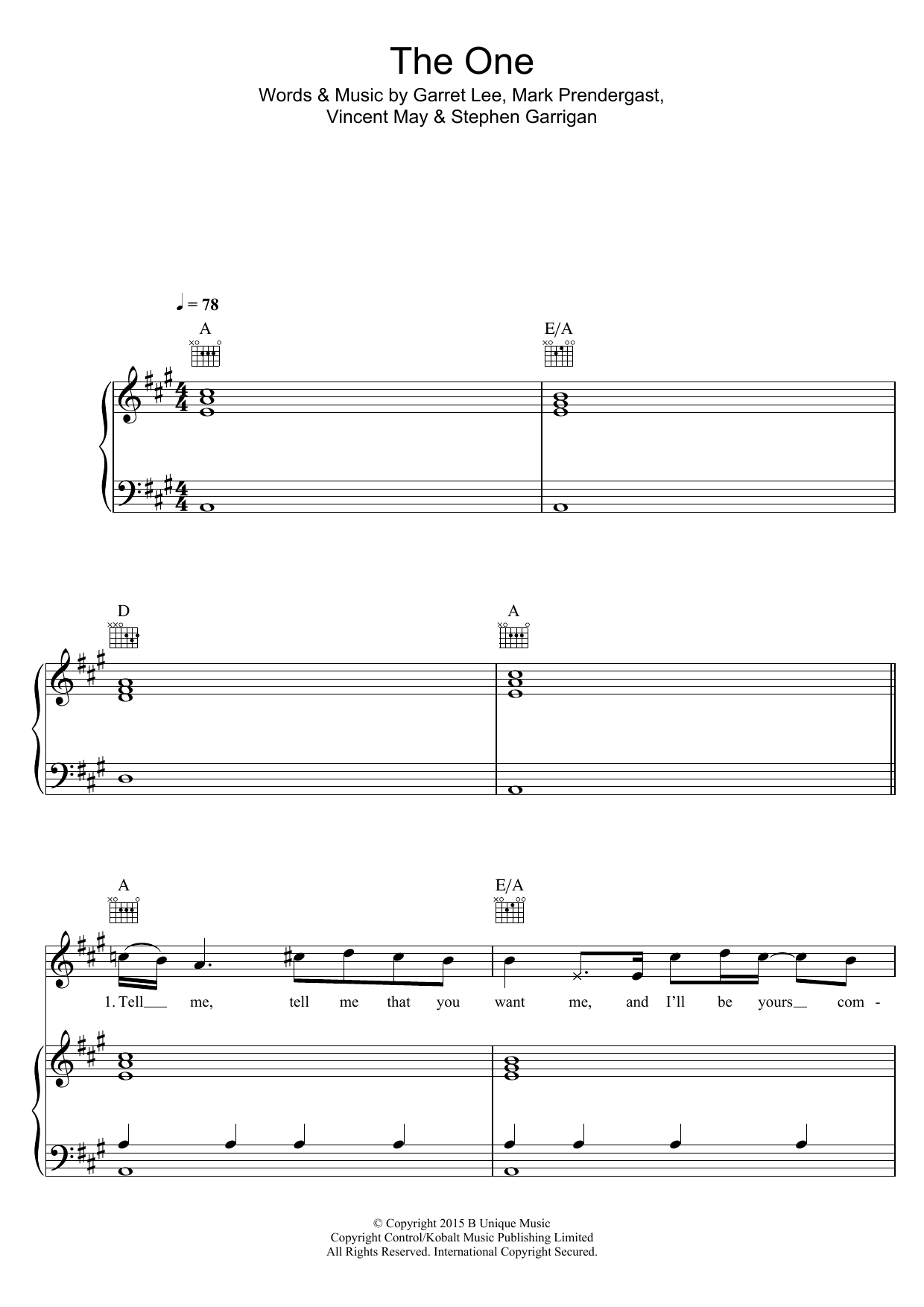 Kodaline The One sheet music notes and chords. Download Printable PDF.