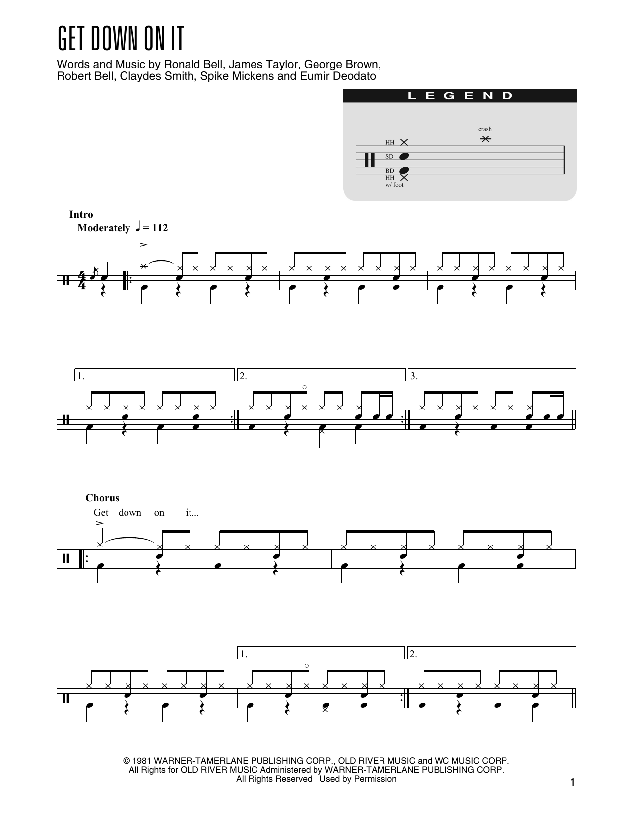 Kool And The Gang Get Down On It (arr. Kennan Wylie) sheet music notes and chords. Download Printable PDF.