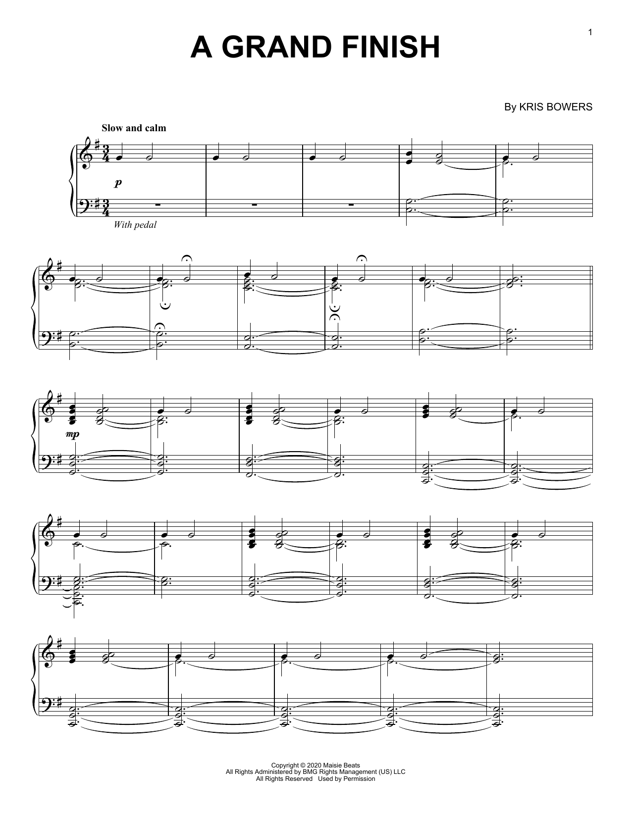 Kris Bowers A Grand Finish (from the Netflix series Bridgerton) sheet music notes and chords. Download Printable PDF.