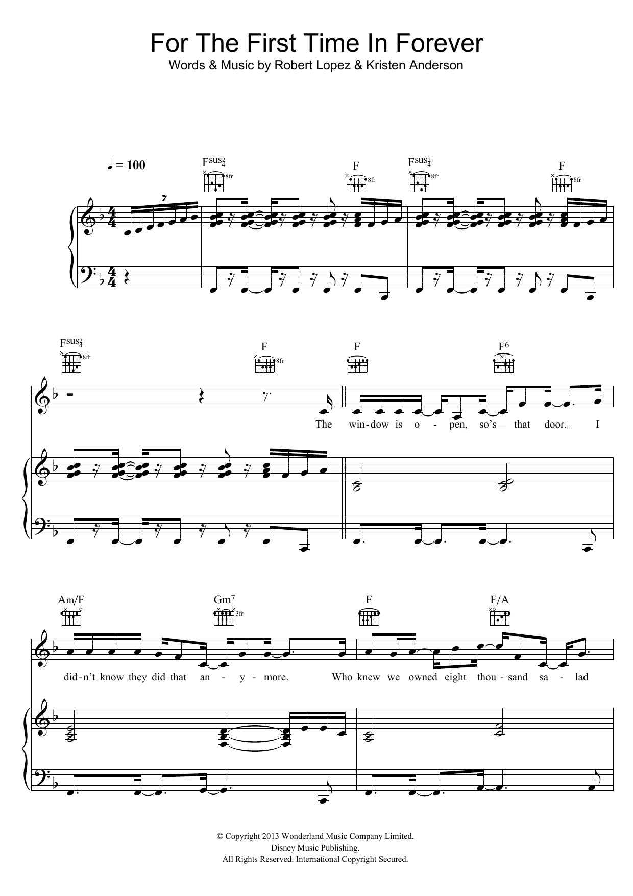 Kristen Bell & Idina Menzel For The First Time In Forever (from Frozen) sheet music notes and chords arranged for Clarinet Duet