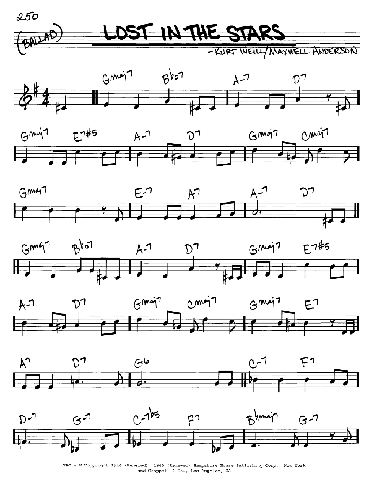 Learn to play Kurt Weill Lost In The Stars sheet music for Ukulele in minutes. Price: 5.9900$ Kurt Weill Lost In The Stars sheet music notes and chords arranged for Ukulele
