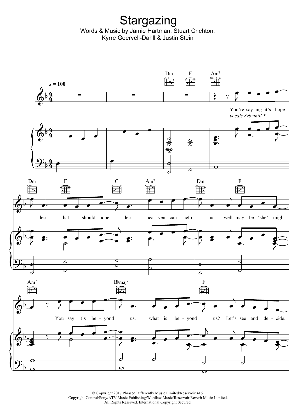 Kygo Stargazing (feat. Justin Jesso) sheet music notes and chords. Download Printable PDF.