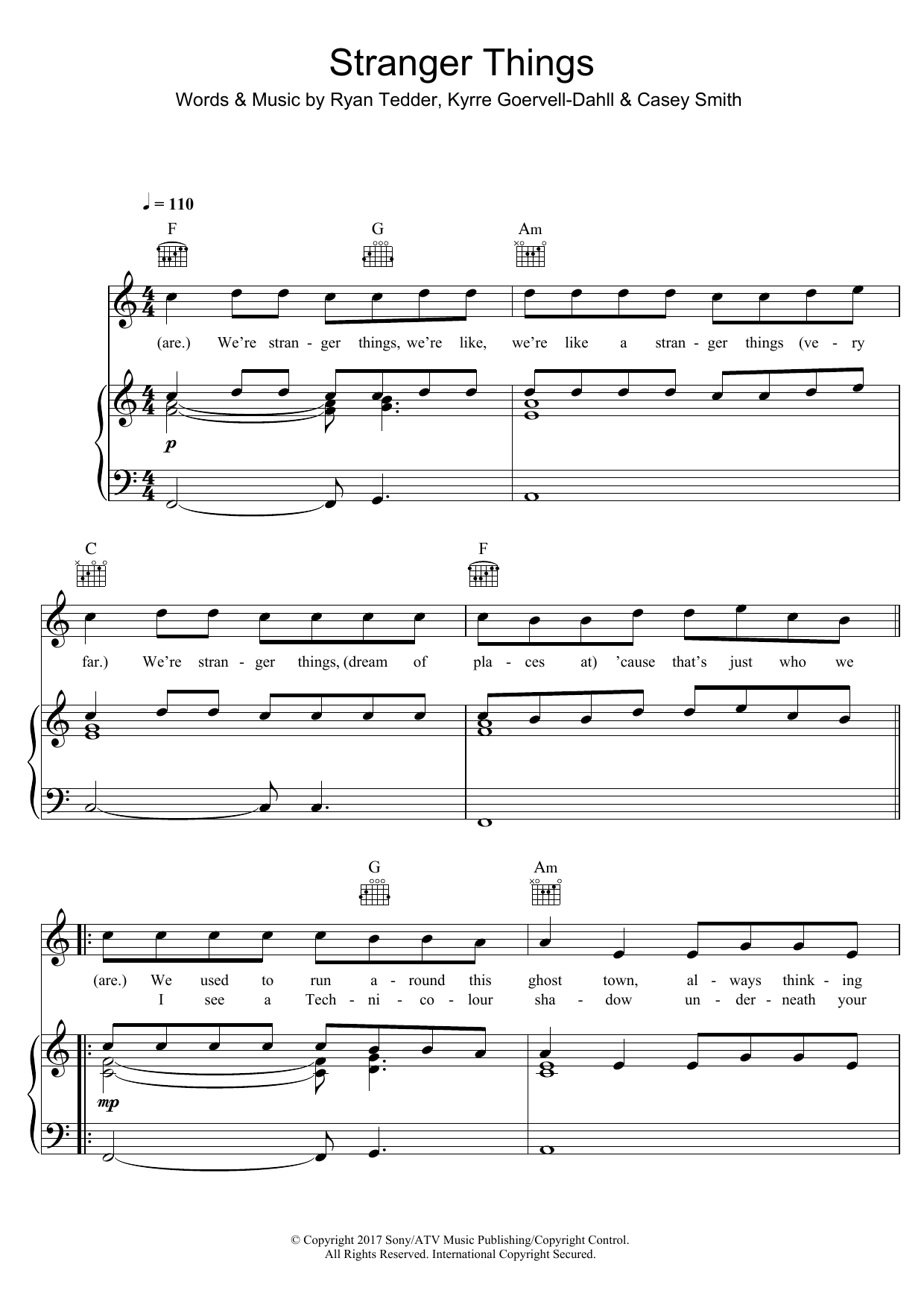 Learn to play Kygo Stranger Things (feat. OneRepublic) sheet music for Piano, Vocal & Guitar Chords in minutes. Price: 7.8900$ Kygo Stranger Things (feat. OneRepublic) sheet music notes and chords arranged for Piano, Vocal & Guitar Chords