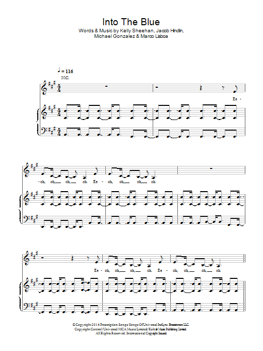 Learn to play Kylie Minogue Into The Blue sheet music for Piano, Vocal & Guitar Chords in minutes. Price: 7.8900$ Kylie Minogue Into The Blue sheet music notes and chords arranged for Piano, Vocal & Guitar Chords