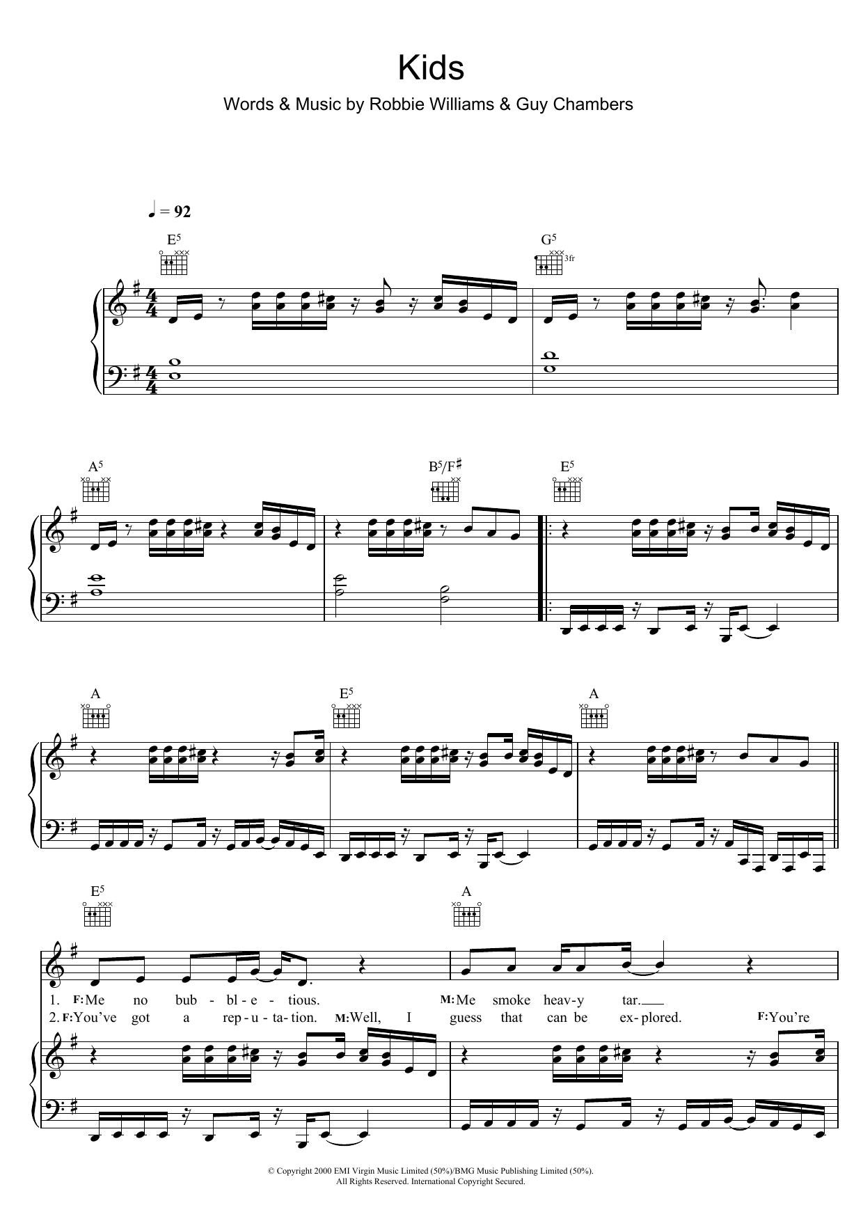 Learn to play Kylie Minogue Kids sheet music for Piano, Vocal & Guitar Chords in minutes. Price: 7.8900$ Kylie Minogue Kids sheet music notes and chords arranged for Piano, Vocal & Guitar Chords