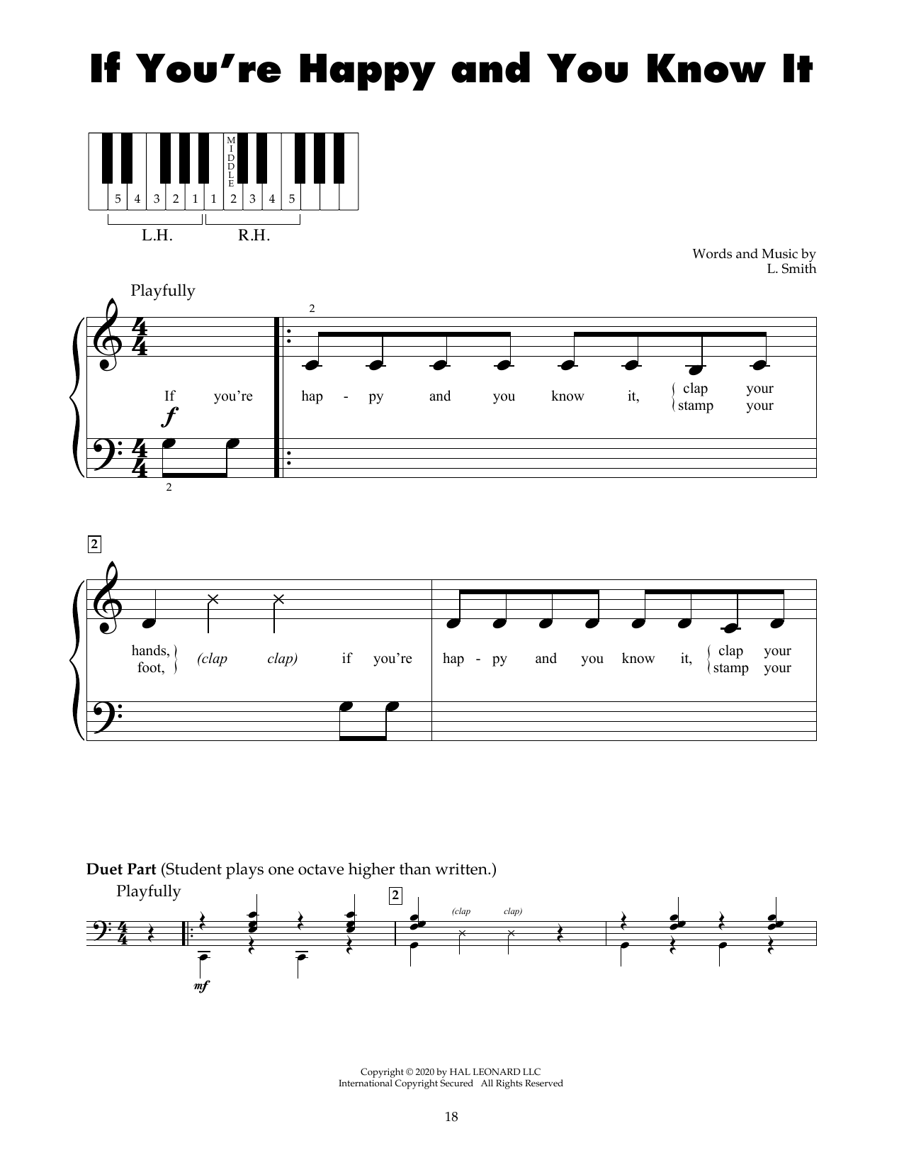 Alfred B. Smith If You're Happy And You Know It sheet music notes and chords. Download Printable PDF.