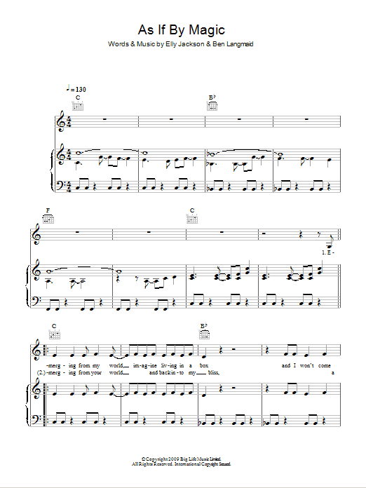 Learn to play La Roux As If By Magic sheet music for Piano, Vocal & Guitar Chords in minutes. Price: 7.8900$ La Roux As If By Magic sheet music notes and chords arranged for Piano, Vocal & Guitar Chords