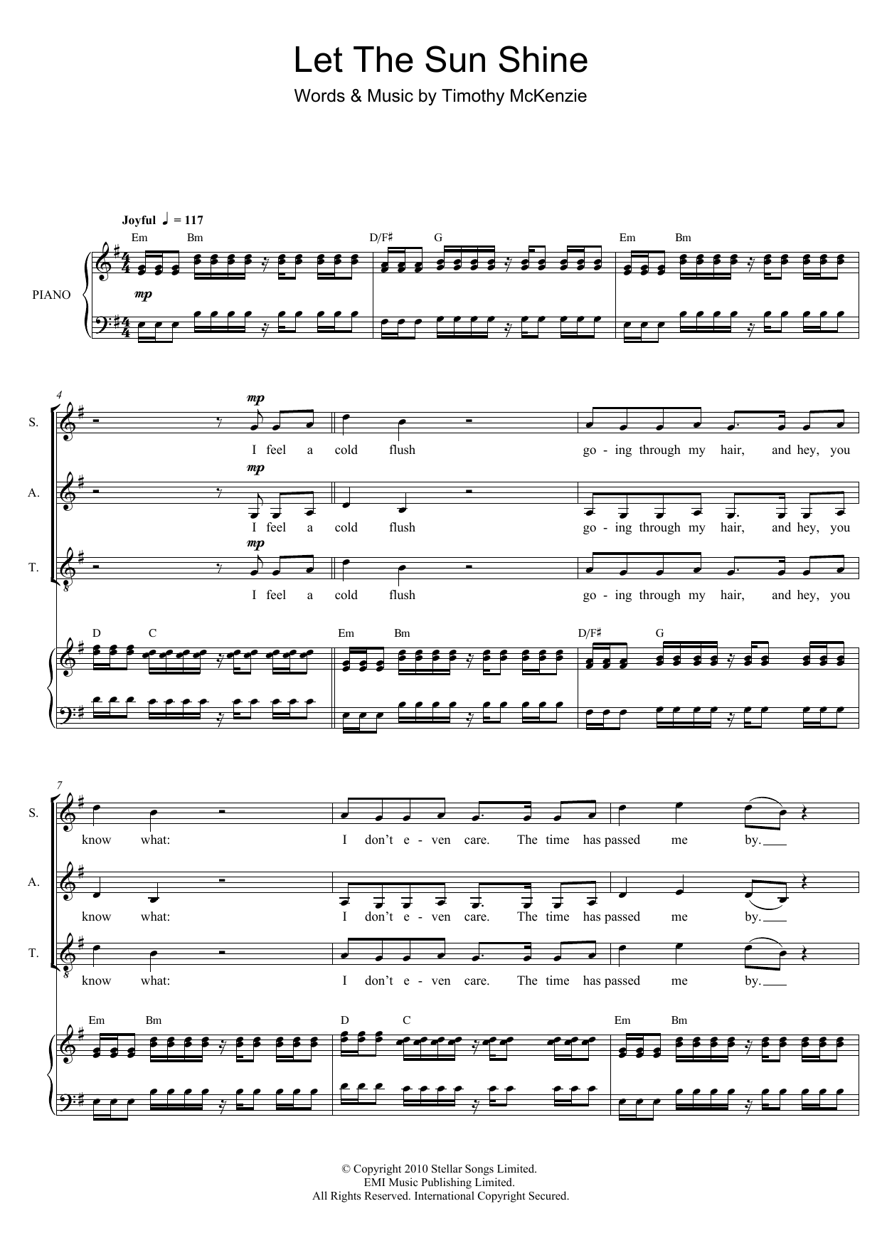 Labrinth Let The Sun Shine sheet music notes and chords arranged for Piano, Vocal & Guitar Chords