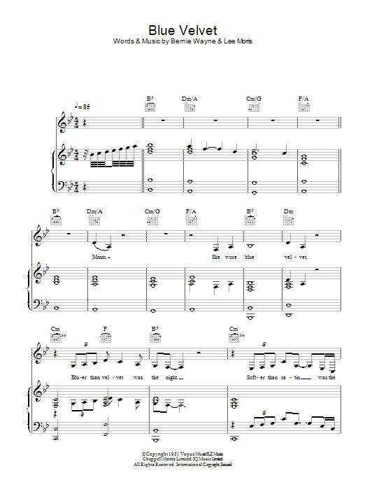 Lana Del Rey Blue Velvet sheet music notes and chords. Download Printable PDF.