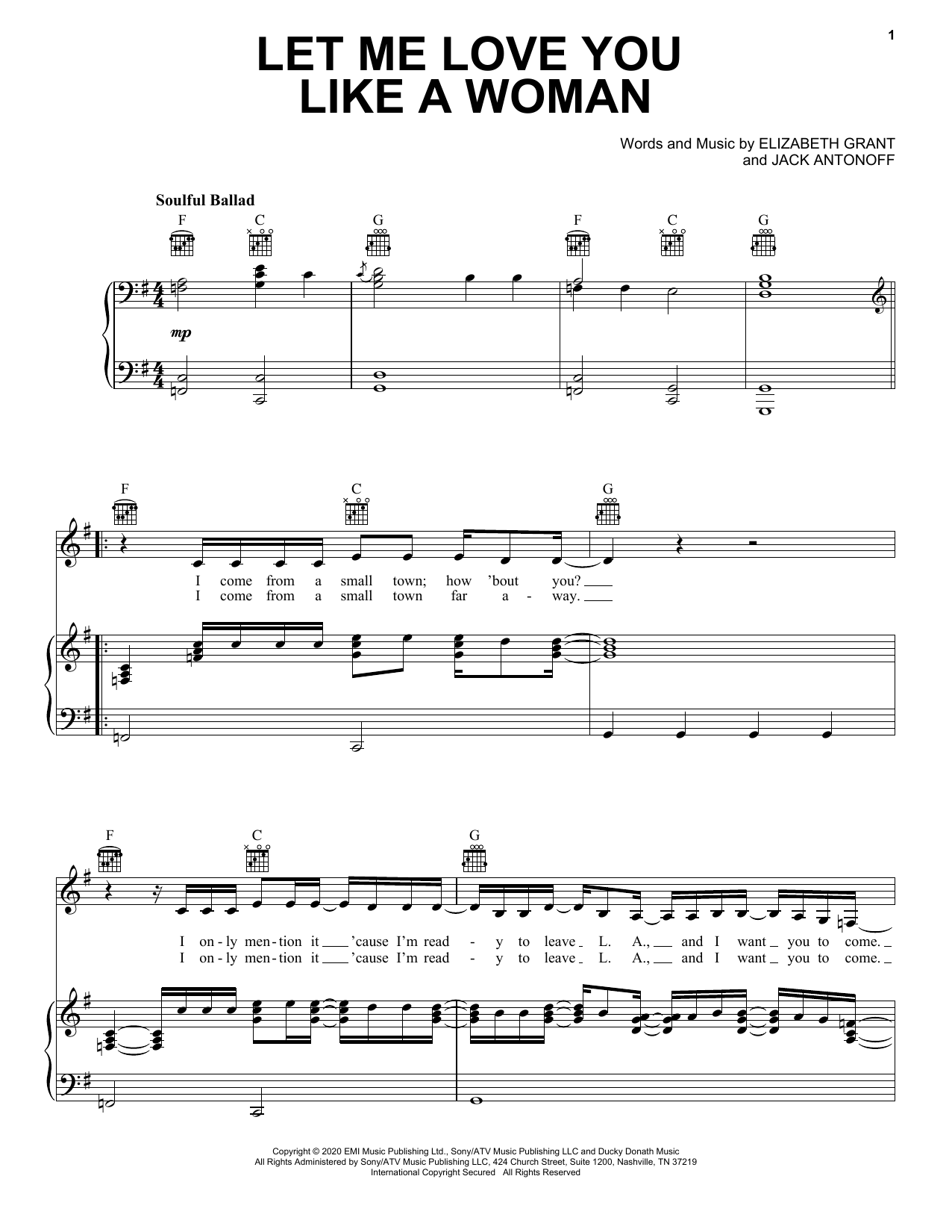 Lana Del Rey Let Me Love You Like A Woman sheet music notes and chords. Download Printable PDF.