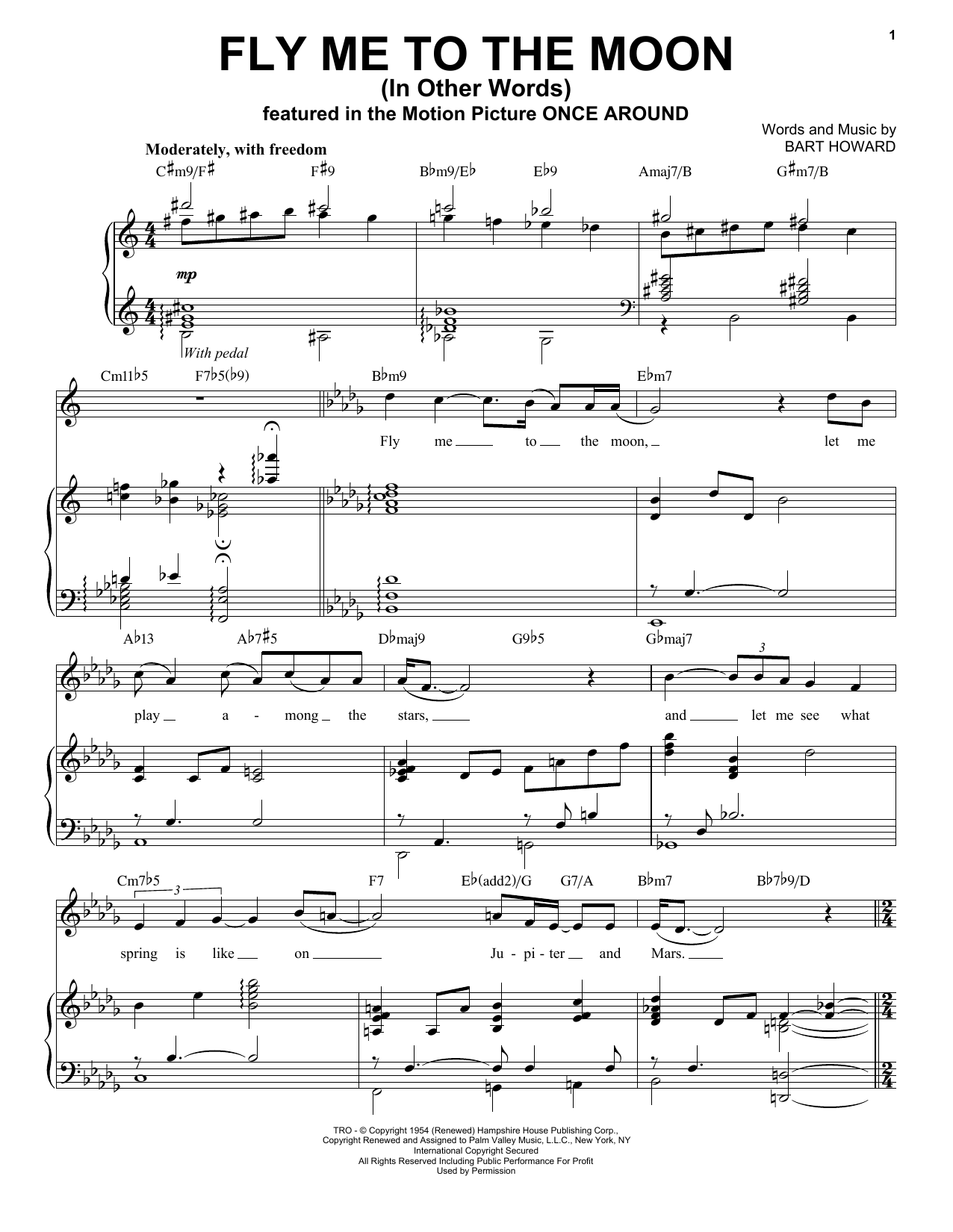Learn to play Landau Eugene Murphy, Jr. Fly Me To The Moon (In Other Words) sheet music for Piano, Vocal & Guitar Chords (Right-Hand Melody) in minutes. Price: 7.8900$ Landau Eugene Murphy, Jr. Fly Me To The Moon (In Other Words) sheet music notes and chords arranged for Piano, Vocal & Guitar Chords (Right-Hand Melody)
