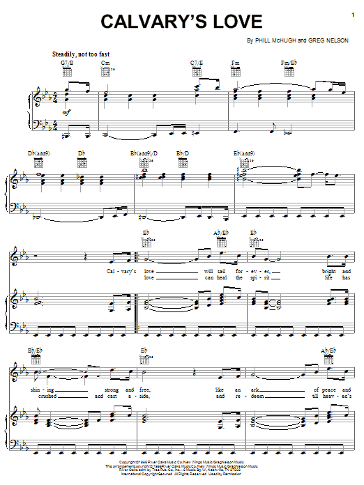 Learn to play Larry Hagan Calvary's Love sheet music for Piano, Vocal & Guitar Chords (Right-Hand Melody) in minutes. Price: 7.8900$ Larry Hagan Calvary's Love sheet music notes and chords arranged for Piano, Vocal & Guitar Chords (Right-Hand Melody)