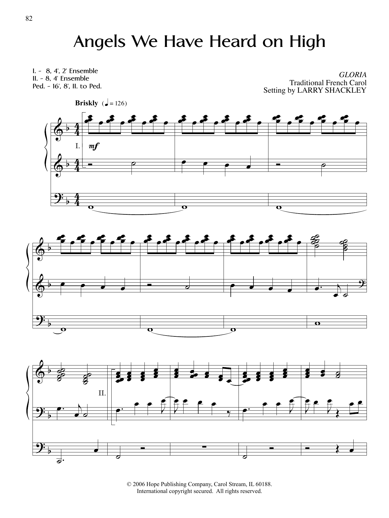 Larry Shackley Angels We Have Heard on High sheet music notes and chords. Download Printable PDF.