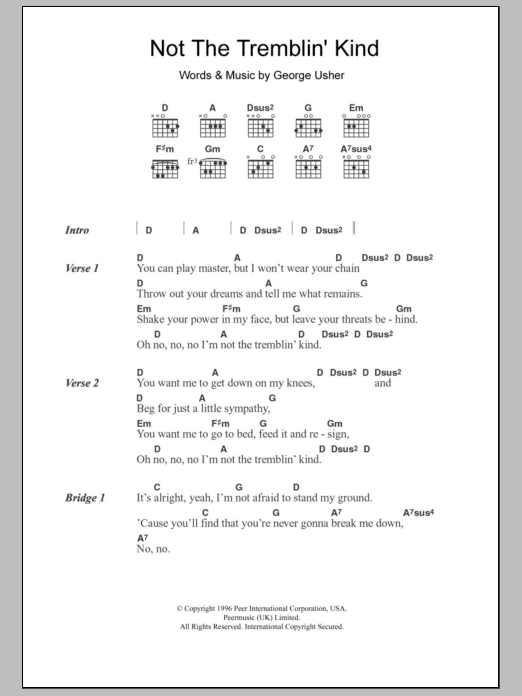 Laura Cantrell Not The Tremblin' Kind sheet music notes and chords. Download Printable PDF.