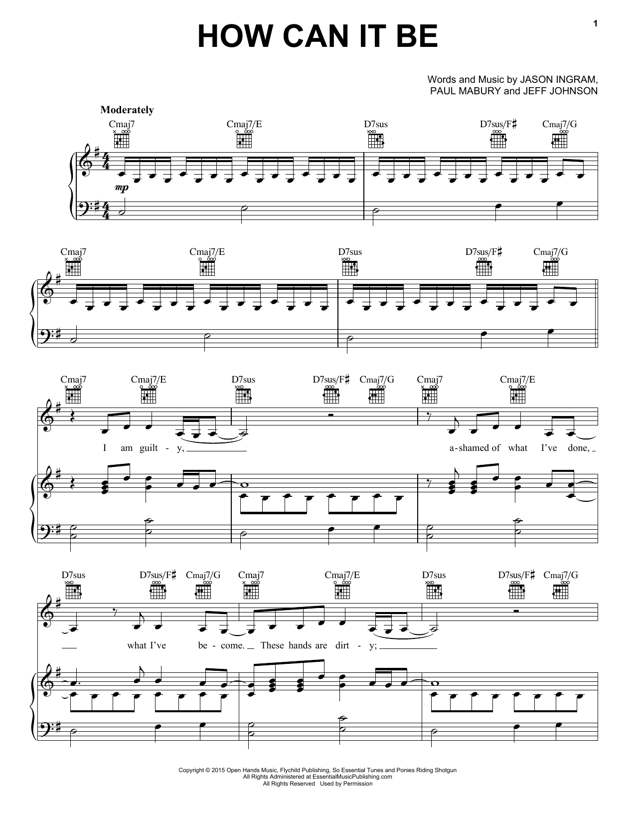 Lauren Daigle How Can It Be? sheet music notes and chords. Download Printable PDF.