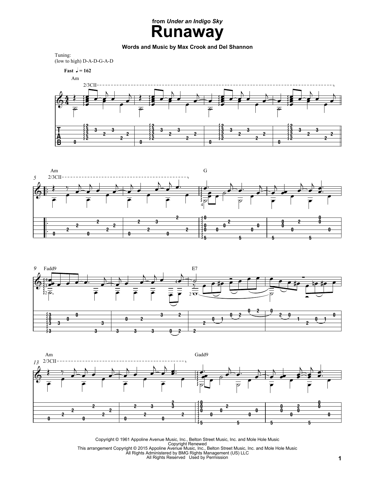 Del Shannon Runaway sheet music notes and chords. Download Printable PDF.