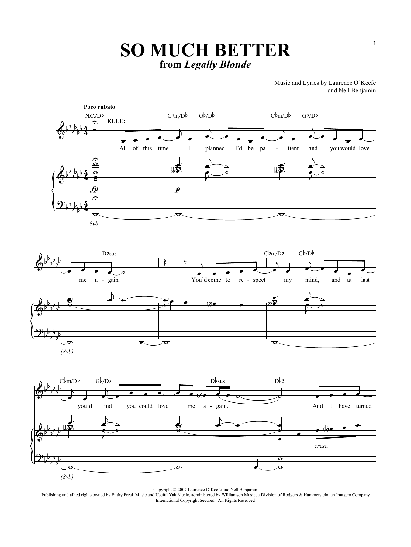 Laurence O'Keefe So Much Better sheet music notes and chords. Download Printable PDF.