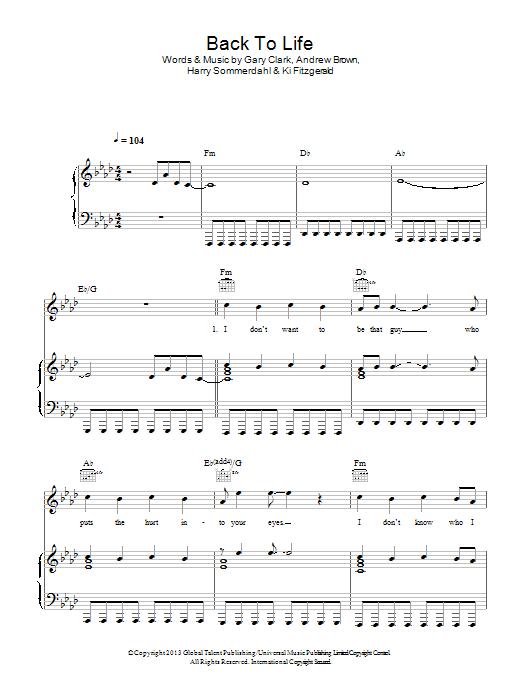 Learn to play Lawson Back To Life sheet music for Piano, Vocal & Guitar Chords in minutes. Price: 7.8900$ Lawson Back To Life sheet music notes and chords arranged for Piano, Vocal & Guitar Chords