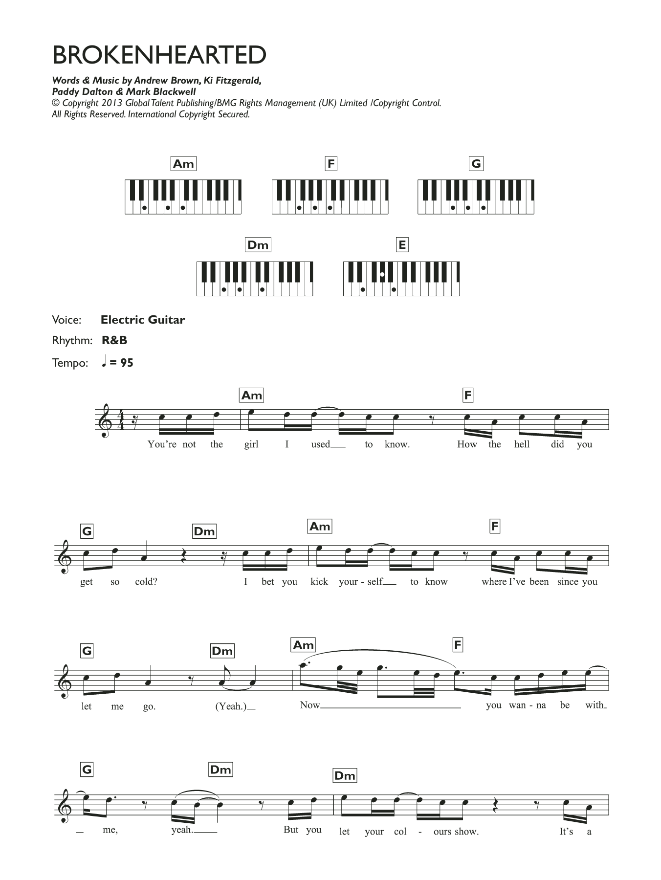 Learn to play Lawson Brokenhearted (feat. B.o.B) sheet music for Piano Chords/Lyrics in minutes. Price: 4.4900$ Lawson Brokenhearted (feat. B.o.B) sheet music notes and chords arranged for Piano Chords/Lyrics