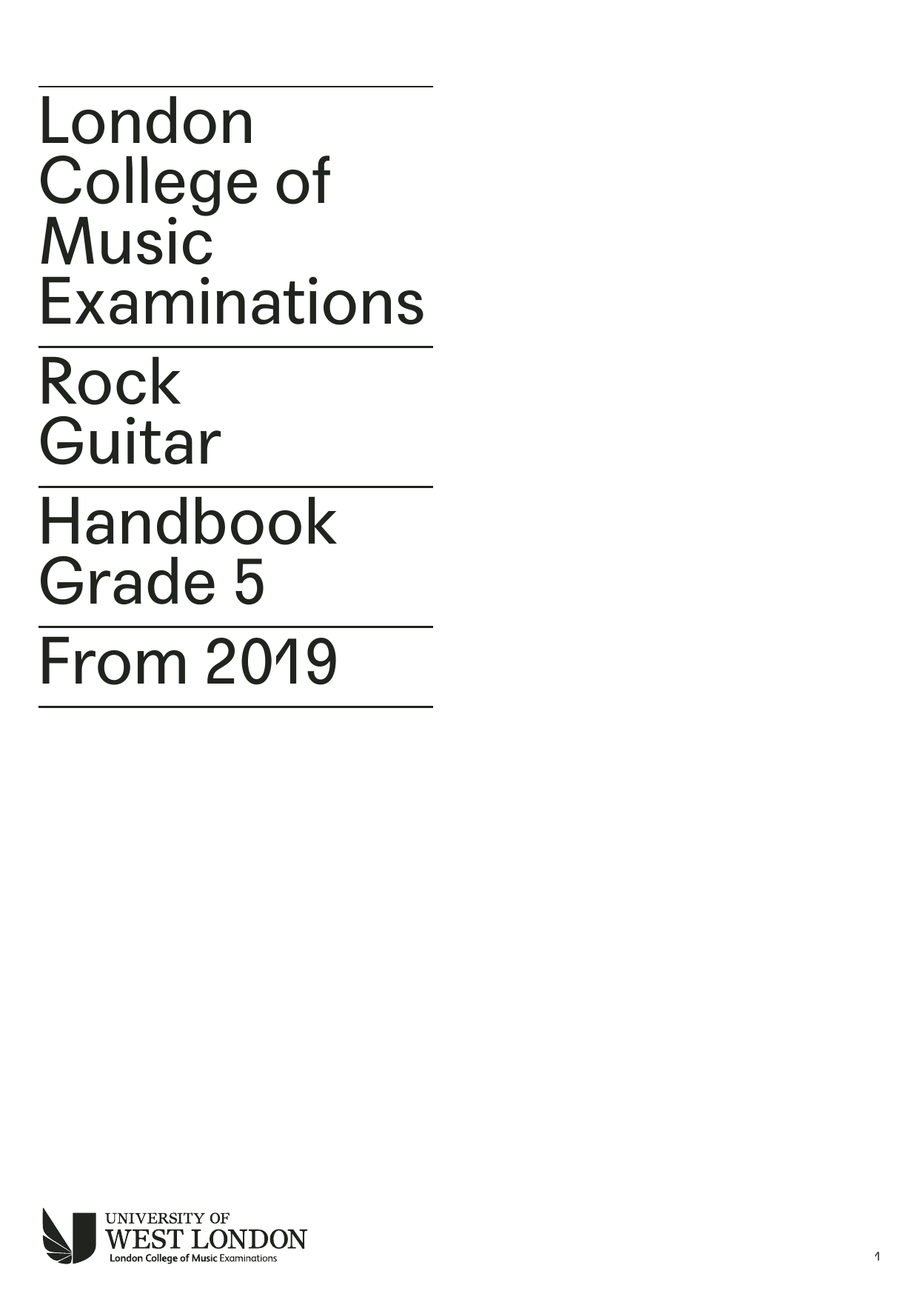 LCME LCME Rock Guitar Handbook 2019 - Grade 5 sheet music notes and chords arranged for Instrumental Method