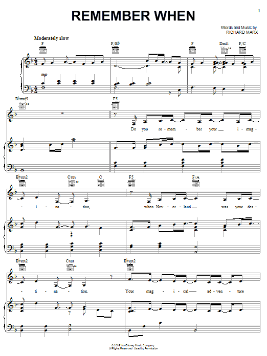 Learn to play LeAnn Rimes Remember When (Disneyland 50th Anniversary Theme Song) sheet music for Piano, Vocal & Guitar Chords (Right-Hand Melody) in minutes. Price: 7.8900$ LeAnn Rimes Remember When (Disneyland 50th Anniversary Theme Song) sheet music notes and chords arranged for Piano, Vocal & Guitar Chords (Right-Hand Melody)