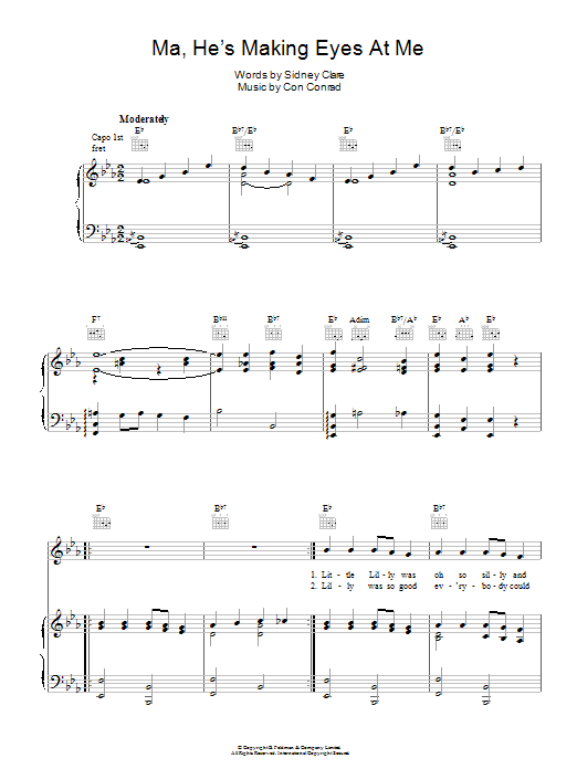 Learn to play Lena Zavaroni Ma, He's Making Eyes At Me sheet music for Piano, Vocal & Guitar Chords in minutes. Price: 7.8900$ Lena Zavaroni Ma, He's Making Eyes At Me sheet music notes and chords arranged for Piano, Vocal & Guitar Chords