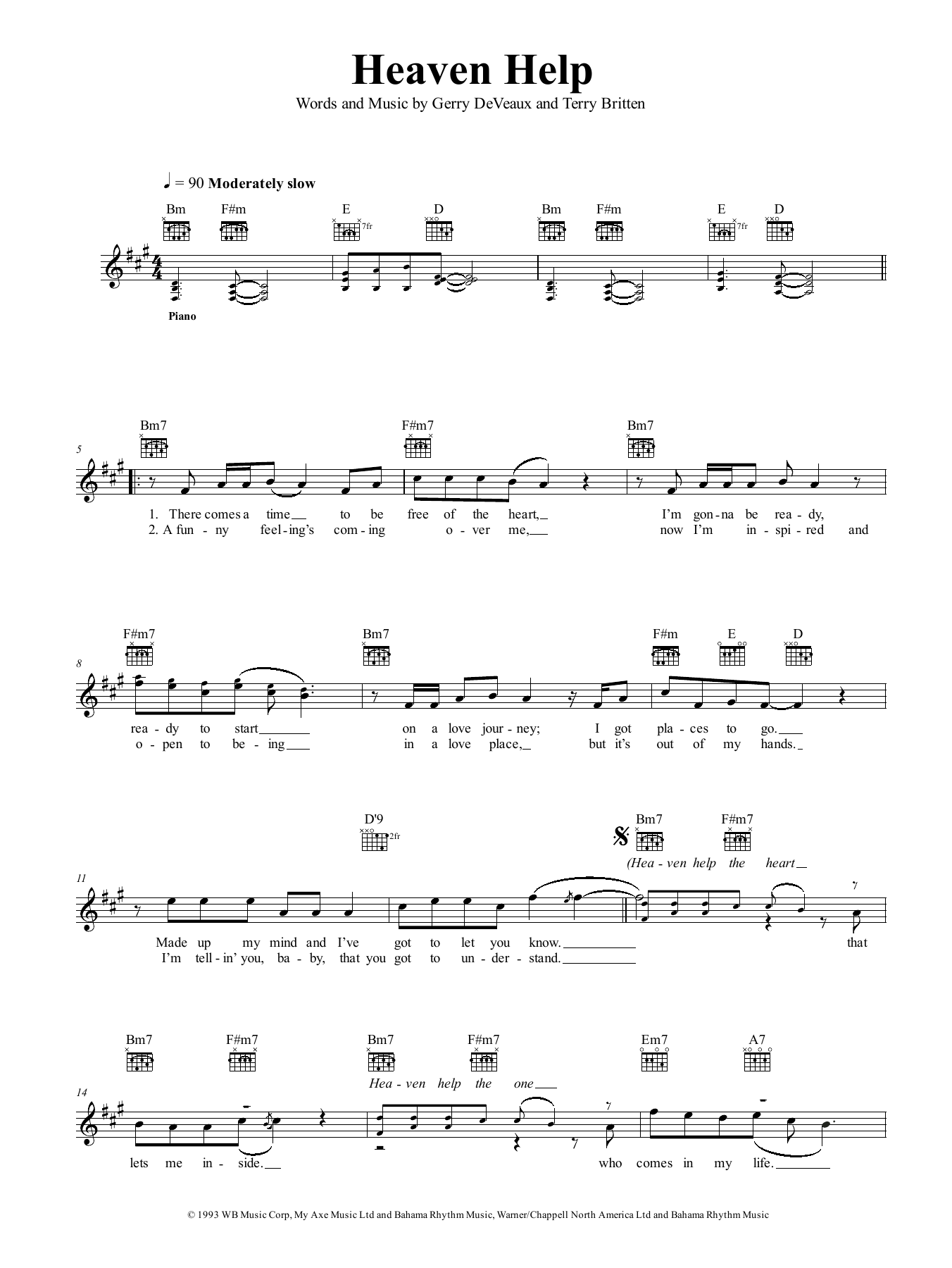 Lenny Kravitz Heaven Help sheet music notes and chords arranged for Piano, Vocal & Guitar Chords