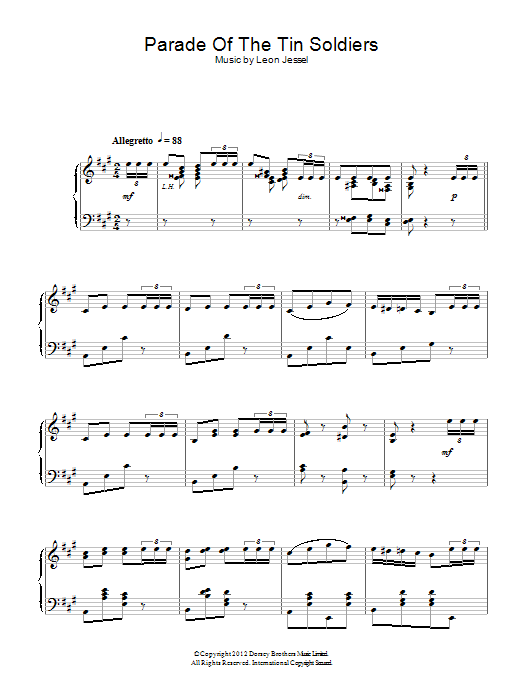 Leon Jessel Parade Of The Tin Soldiers sheet music notes and chords arranged for Piano Solo