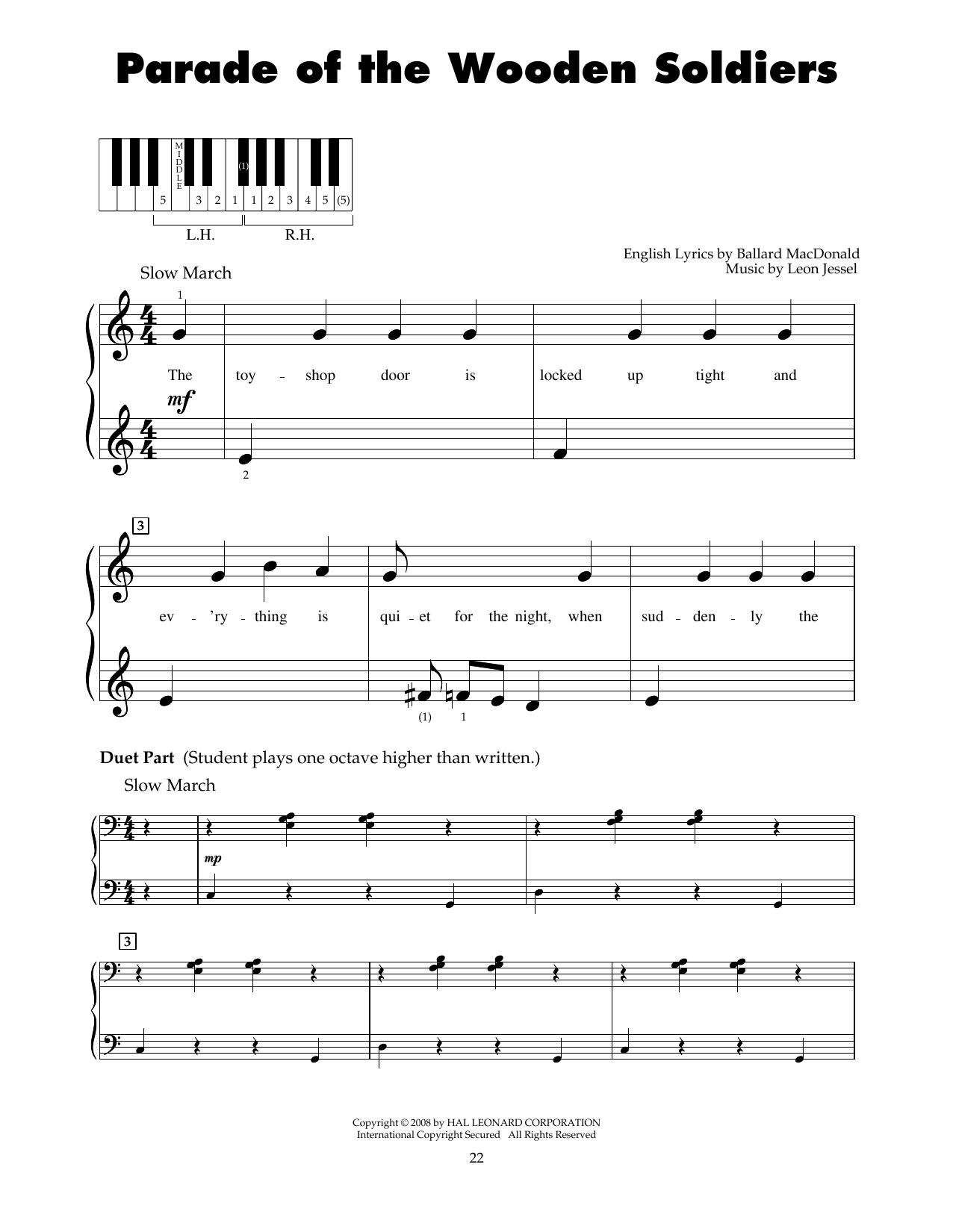 Leon Jessel Parade Of The Wooden Soldiers sheet music notes and chords. Download Printable PDF.