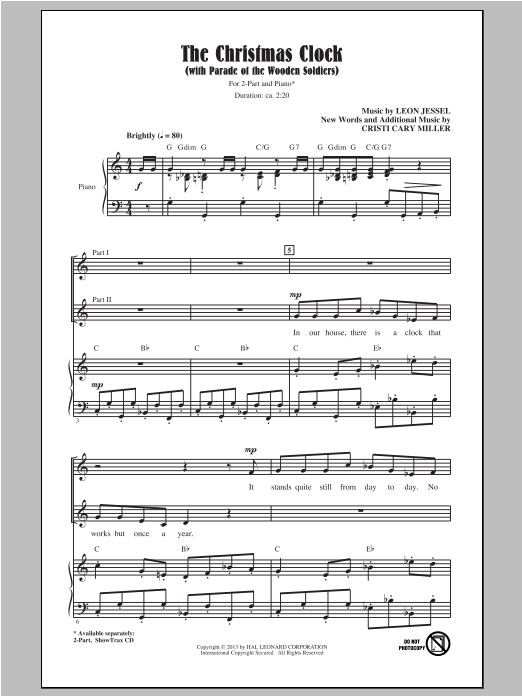 Leon Jessel The Christmas Clock (with Parade Of The Wooden Soldiers) (arr. Cristi Cary Miller) sheet music notes and chords. Download Printable PDF.