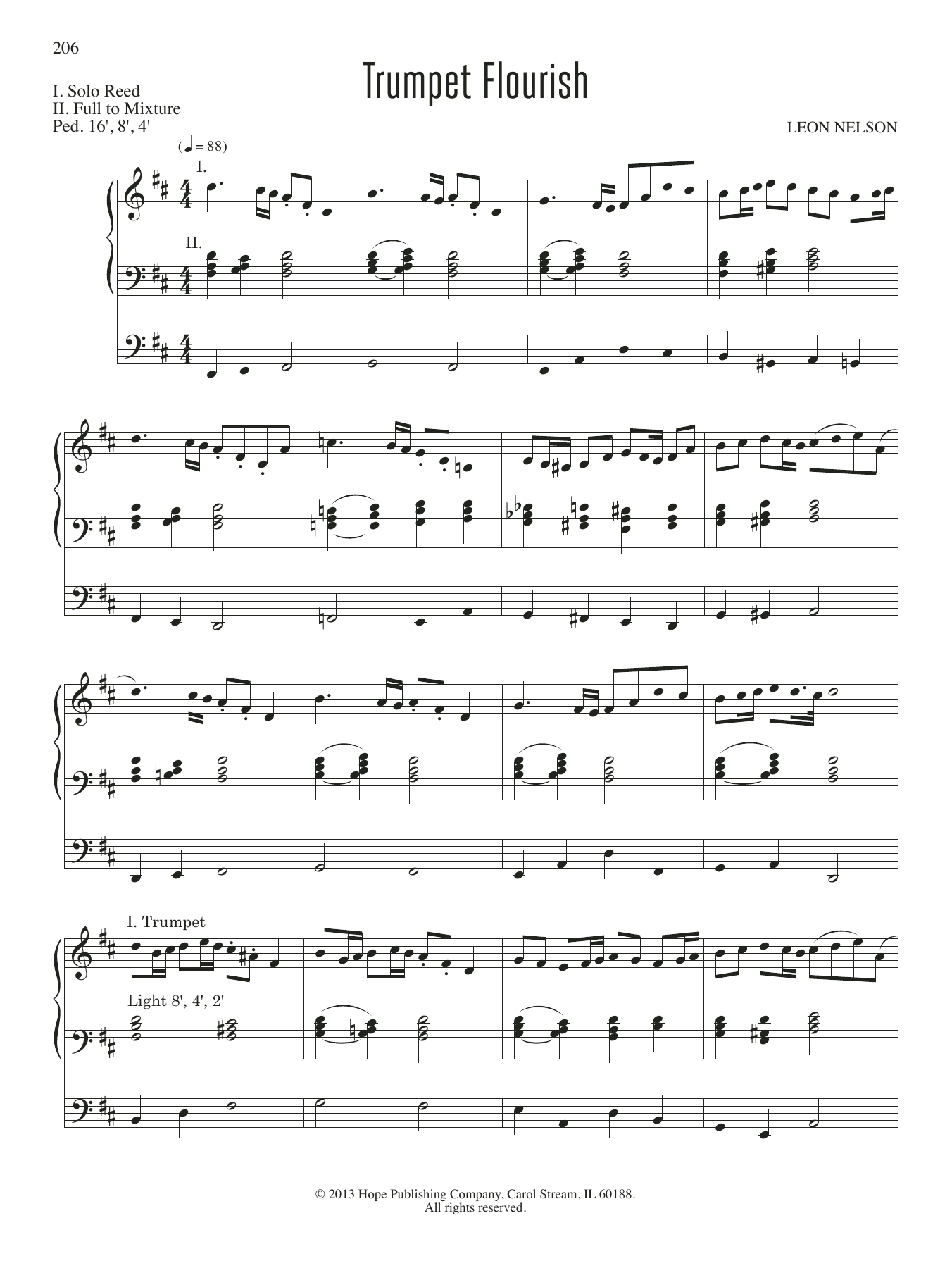 Learn to play Leon Nelson Trumpet Flourish sheet music for Organ in minutes. Price: 6.9900$ Leon Nelson Trumpet Flourish sheet music notes and chords arranged for Organ