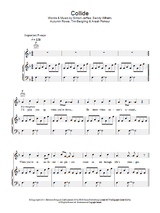 Learn to play Leona Lewis Collide sheet music for Piano, Vocal & Guitar Chords in minutes. Price: 7.8900$ Leona Lewis Collide sheet music notes and chords arranged for Piano, Vocal & Guitar Chords