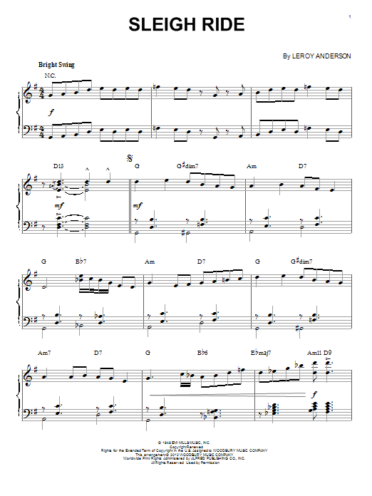 Leroy Anderson Sleigh Ride [Jazz Version] (arr. Brent Edstrom) sheet music notes and chords. Download Printable PDF.