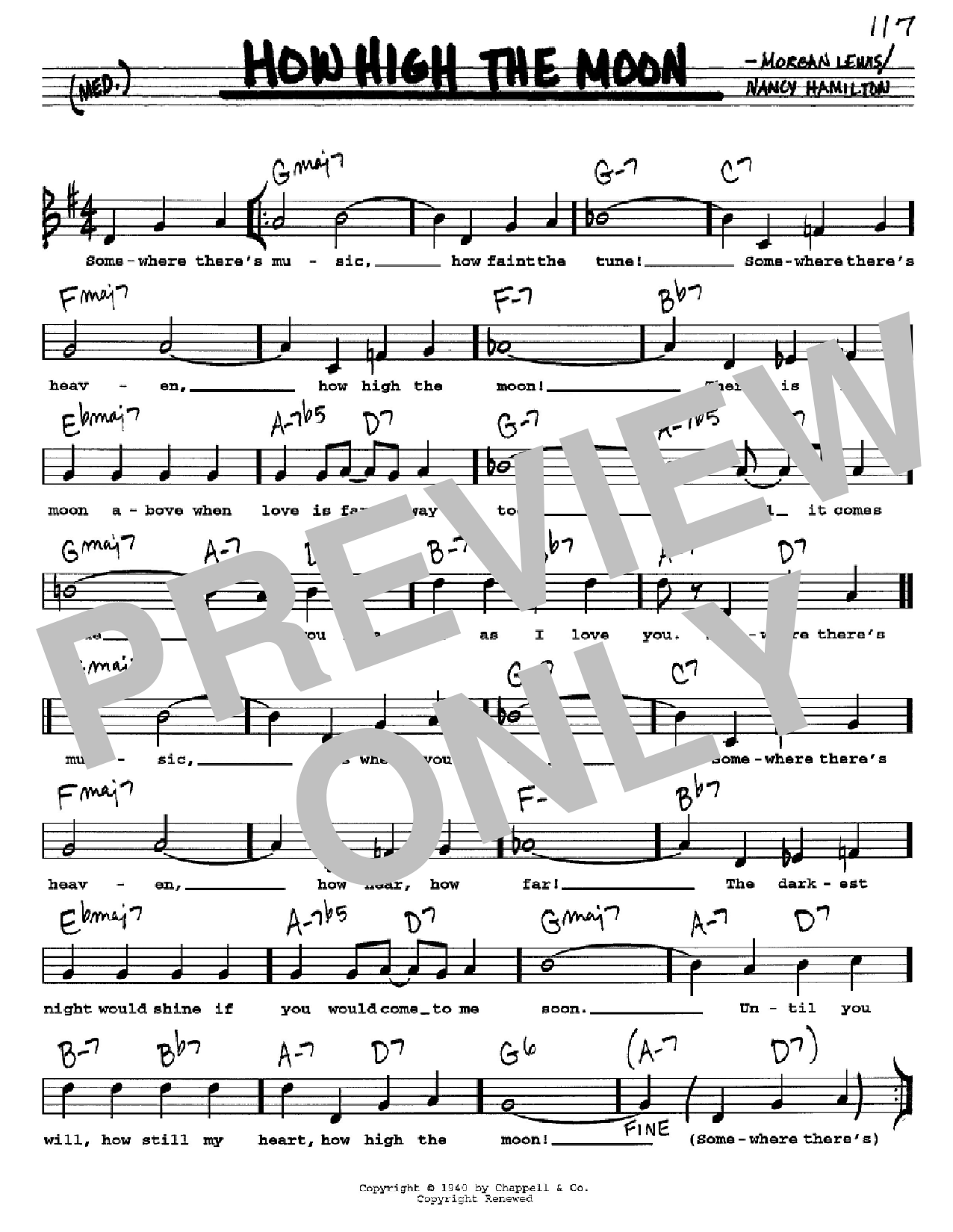 Les Paul How High The Moon sheet music notes and chords. Download Printable PDF.